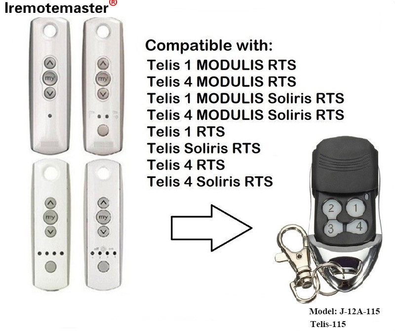 Telis 1 RTS Telis Soliris RTS 4 RTS Гаражийн хаалганы алсын удирдлага 433.42MHz-д зориулагдсан